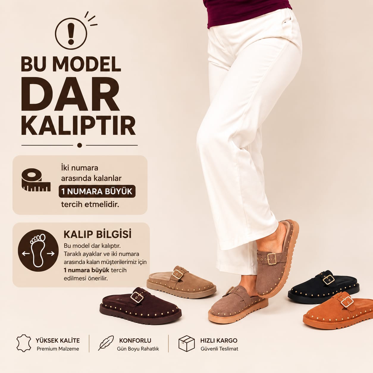 Sole Tokalı Günlük Ortapedik Terlik(Dar Kalıp)